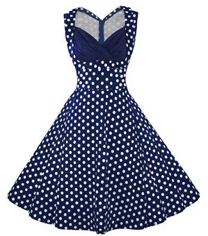 Charmian-Women39s-Plus-Size-Vintage-50s-Polka-Dot-Cut-Out-V-Neck-Casual-Party-Dresses-Rockabilly-Val-32652524711