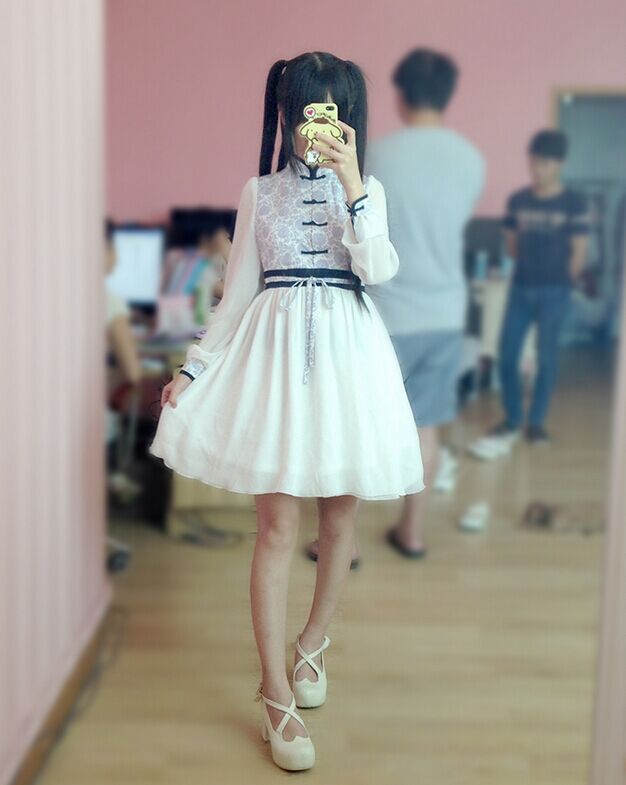 Chinese-blue-and-white-Flower-pattern-costume-Chinese-clothing-Lolita-daily-ancient-style-dress-32780563421