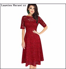 Chu-Ni-2018-New-Summer-Dress-Women-Sexy-Floral-Lace-Peplum-Patchwork-Half-Sleeve-See-Through-Evening-32733947179