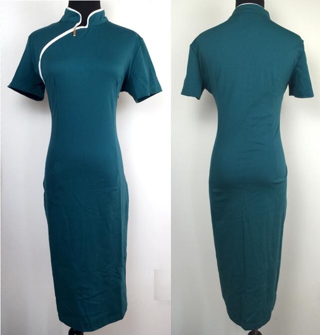 Classic-High-grade-Women-Vintage-Design-Elegant-Front-Zipper-Solid-color-Office-work-Party-wiggles-B-32691338475