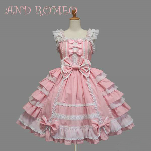 Classic-Lolita-Dress-Women39s-Chiffon-Lace-Vintage-Princess-Layered-Cospay-Lolita-DressJumper-Skirt--32569341200