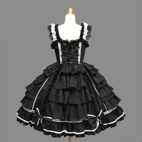 Classic-Lolita-Dress-Women39s-Chiffon-Lace-Vintage-Princess-Layered-Cospay-Lolita-DressJumper-Skirt--32569341200