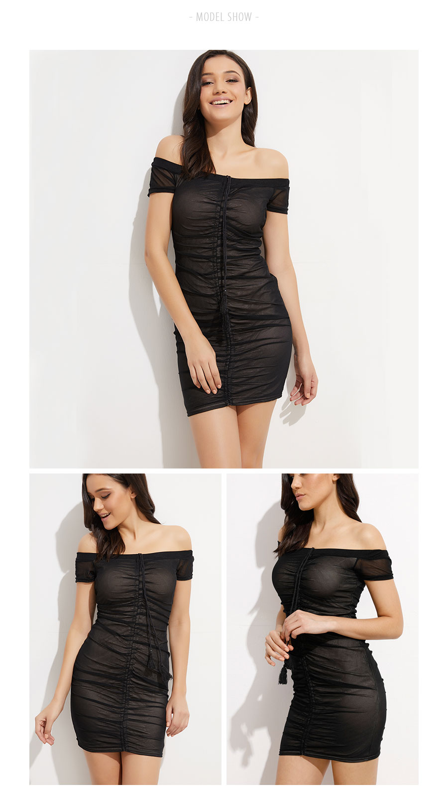 Colysmo-Off-Shoulder-Lift-Up-Drawstring-Ruched-Sheer-Mesh-Dress-Mini-Strapless-Club-Party-Bodycon-Wo-32800298344