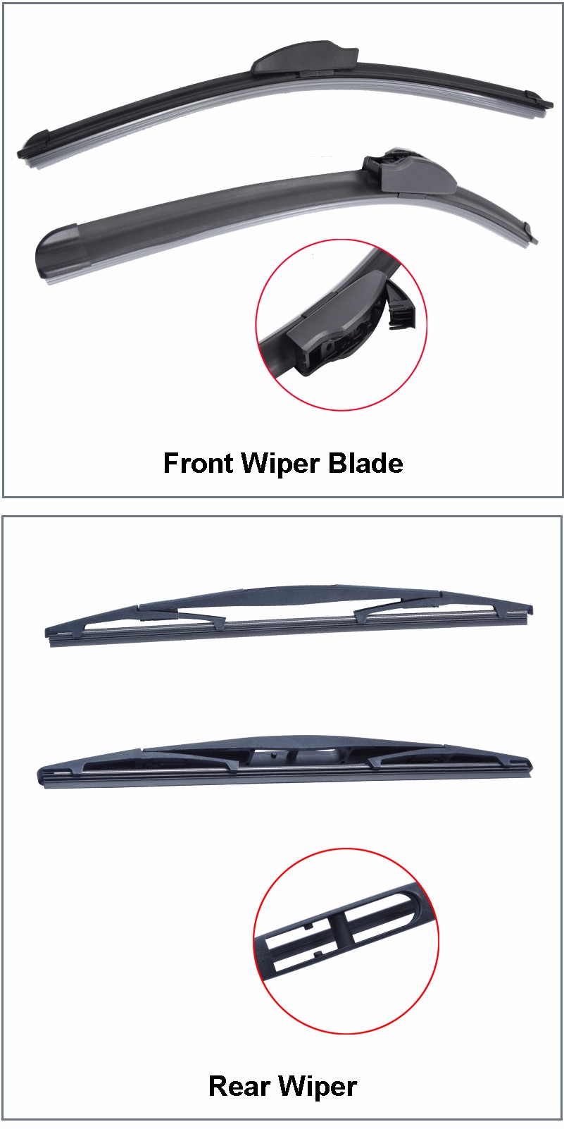 Combo-Rubber-Front-And-Rear-Wiper-Blades-For-Mitsubishi-ASX-2010-OnwardsWindscreen-Wipers-Car-Access-32727600341