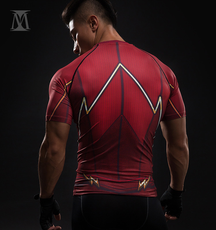 Compression-Shirt-Flash-3D-Printed-T-shirts-Men-Raglan-Short-Sleeve-Flash-Cosplay-Costume-Quick-Dry--32703573614