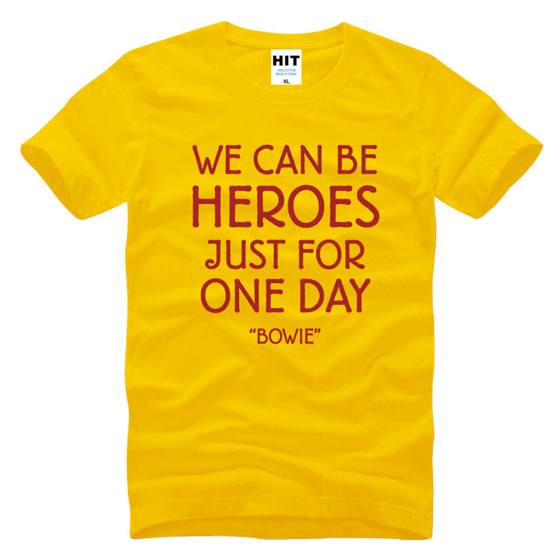 DAVID-BOWIE-WE-CAN-BE-HEROES-Letter-Printed-Men39s-T-Shirt-T-Shirt-For-Men-2016-New-Cotton-Casual-To-32684932503