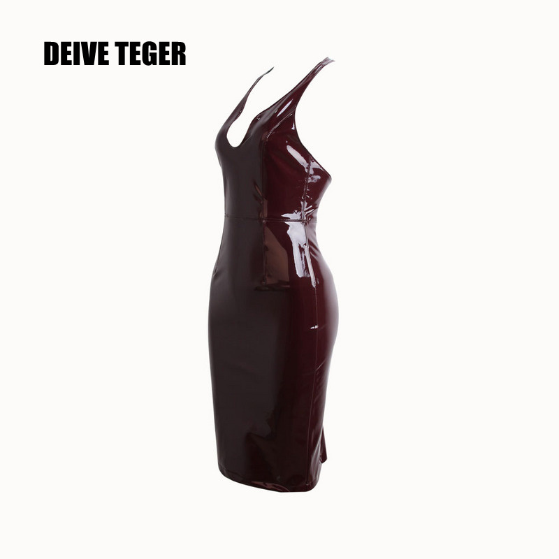 DEIVE-TEGER-new-burgunday-vegan-patent-leather-back-dress-Vestidos-Women-mini-Elegant-Dress-wine-red-32793718666