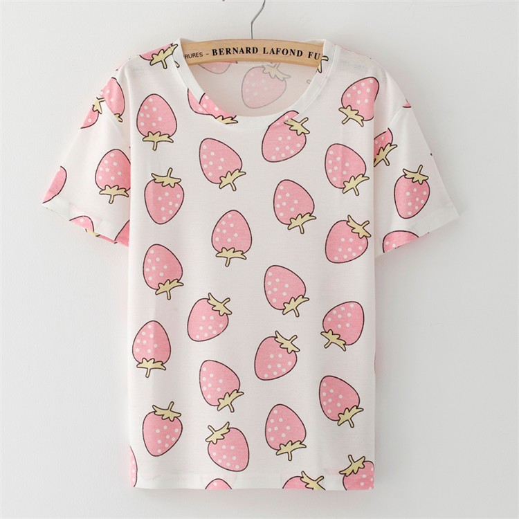 DHIHKK-2017-New-Women-T-shirt-Fruit-strawberry-print-O-neck-Casual-Womens-Short-Sleeve-T-shirt-Tee-T-32700696804