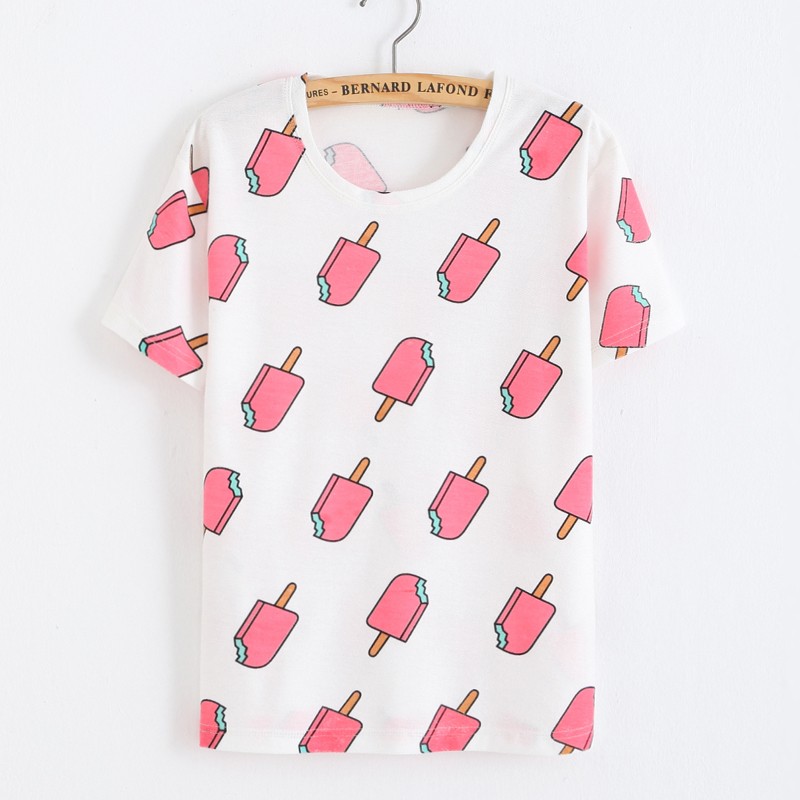 DHIHKK-2017-Newest-Women-Short-Sleeve-T-shirt-Crew-Neck-Casual-Tee-Ice-Cream-Printed-Tops-New-Arriva-32543335980