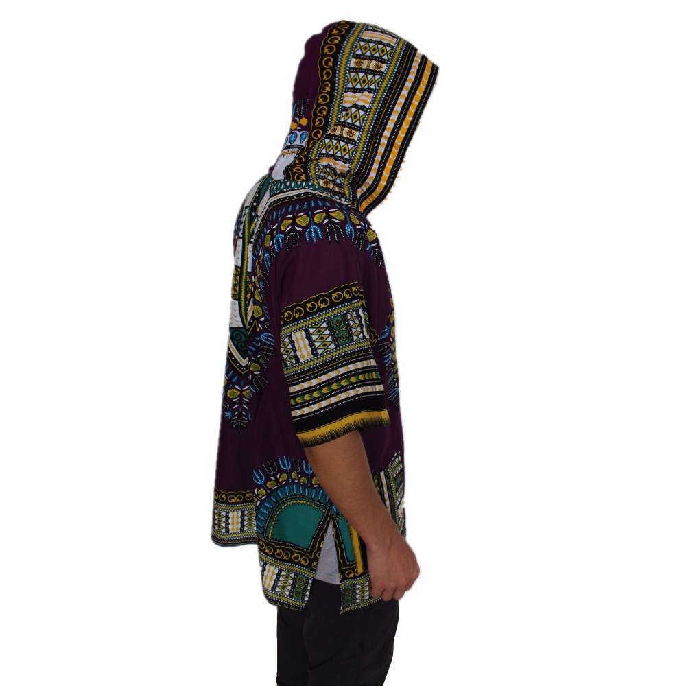 Dashiki Hoodies Loose African Hooded Dashiki Fabric Hood 100 Cotton Fashion Clothes Unisex Kimono