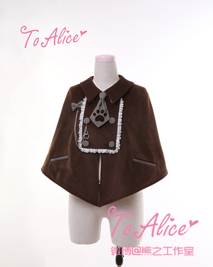 Detective-Cat-Women39s-Preppy-Style-Neck-Tie-Long-Sleeve-Lolita-Dress-Striped-Peter-Pan-Collar-Lace--32769852861
