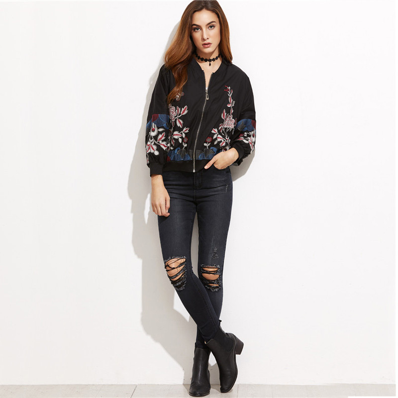 Dotfashion-Embroidered-Bomber-Jacket-Female-Bomber-Jackets-Black-Flower-Embroidered-Ribbed-Trim-Bomb-32772675247