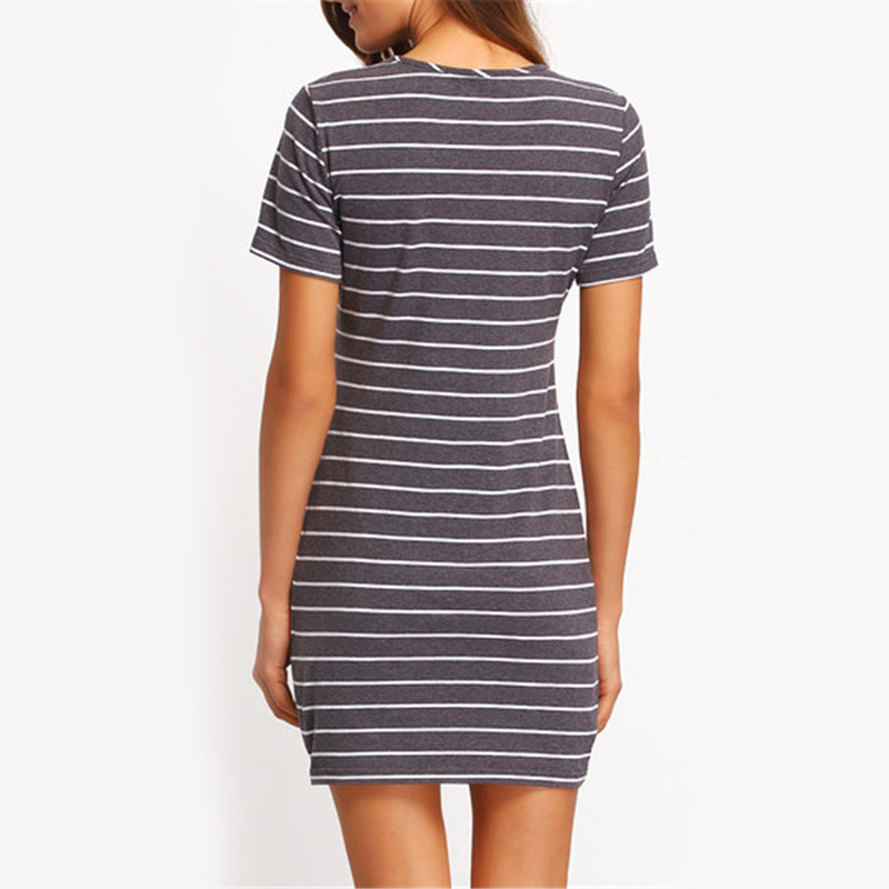 Dotfashion-Ladies-Summer-Style-Grey-White-Stripe-Casual-T-shirt-Dresses-New-Arrival-Womens-Crew-Neck-32678641541