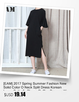 EAM-Plus-size-2017-Spring-Fashion-New-Vintage-Flare-Sleeves-Solid-Color-Loose-Big-size-Dress-Woman-Y-32791709363