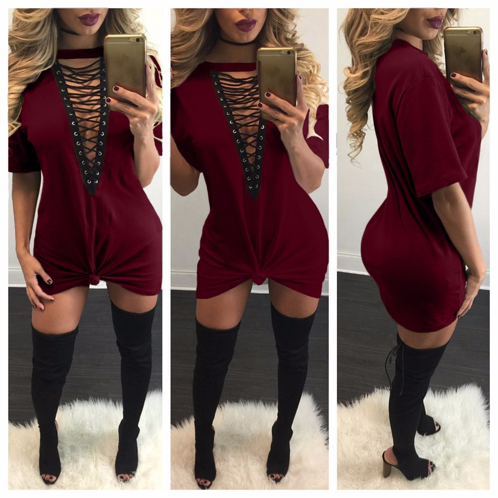 ELSVIOS-2017-Summer-Dress-Women-Sexy-Deep-V-Neck-Lace-Up-Tshirt-Dresses-Short-Sleeve-Bodycon-Bandage-32798437326