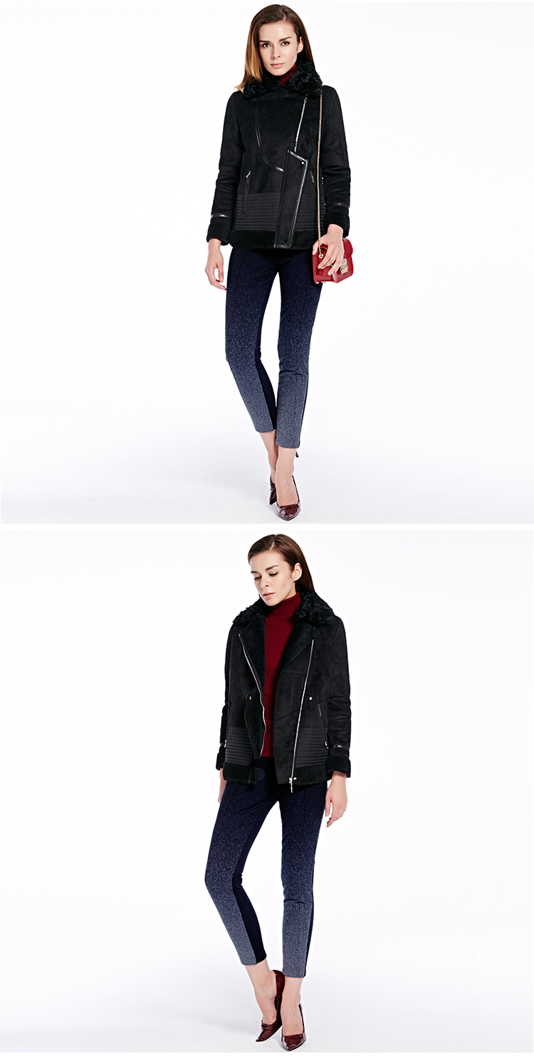 ERAL-Women39s-Winter-2016-Slim-Thickening-Wool-Collar-Luxury-Lambswool-Patchwork-Casual-Down-Jacket--32720999445