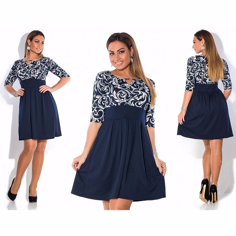 Elegant-2018-plus-size-women-clothing-dress-L-6xl-Autumn-printing-Dress-casual-women-patchwork-party-32644279955