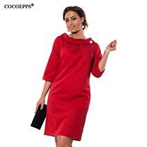 Elegant-Autumn-Winter-women-dress-big-sizes-Women-loose-long-dresses-plus-size-dress--Three-Quarter--32723485922