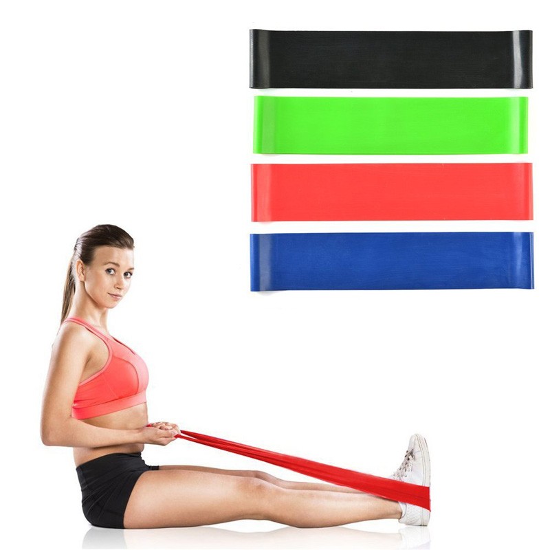 Exercise-Resistance-Loop-Bands-Fitness-Stretch-Elastic-Power-Weight-Bands-Set-of-4-Strength-Performa-32680055345