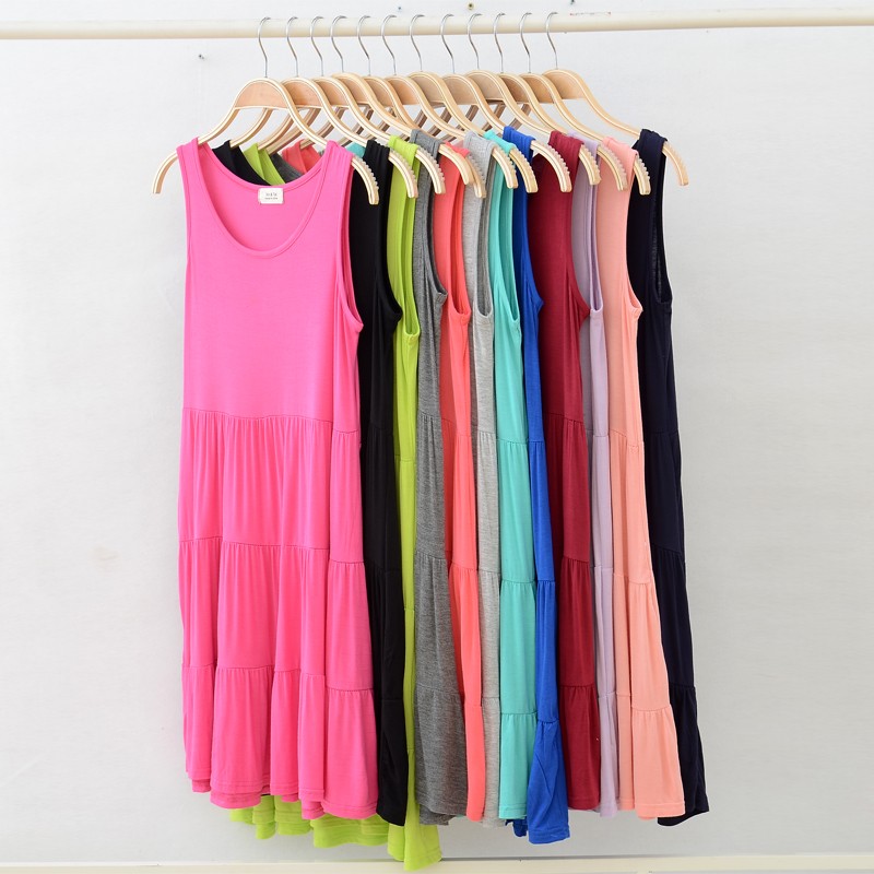 Fashion-Summer-Dress-In-The-Long-Paragraph-Loose-Casual-Pure-Color-Modal-Summer-Dress-Thin-Paragraph-32780012145