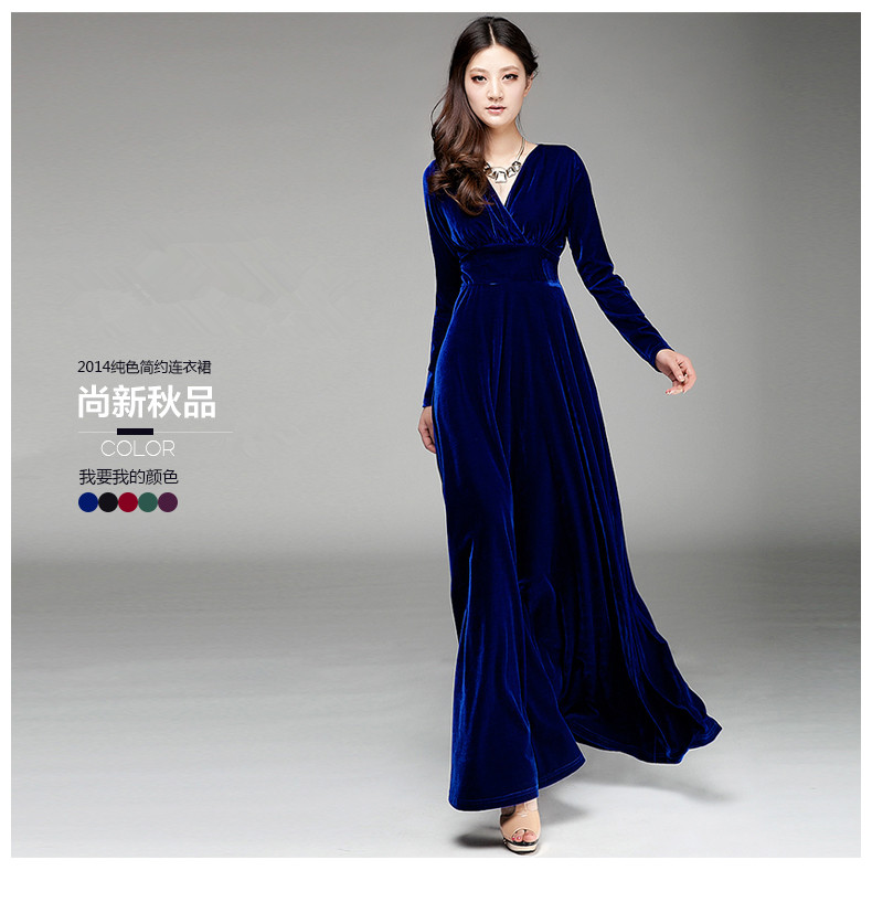 Free-Shipping-New-Fashion-Plus-Size-S-3XL-Stretch-Velour-Dresses-For-Women-Long-Maxi-One-piece-Dress-32531676259