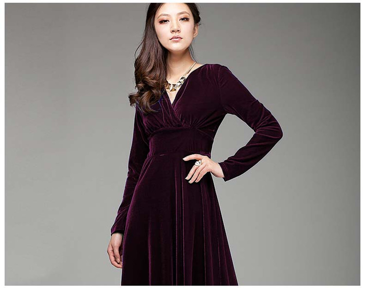 Free-Shipping-New-Fashion-Plus-Size-S-3XL-Stretch-Velour-Dresses-For-Women-Long-Maxi-One-piece-Dress-32531676259