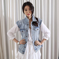 Free-shipping-2017-New-Fashion-Women-Round-Neck-Short-Denim-Jean-Jacket-Coat-Half-Sleeve-Button-S-M--1655402936