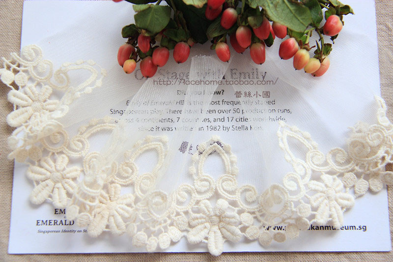Free-shipping-4inch-8yardslot-WhiteBeigeBlack-Top-Grade-Embroidered-Flower-Lace-Fabric-Bride-Dress-V-32364328999