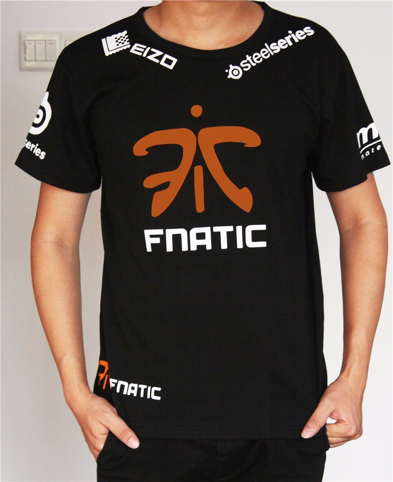 Free-shipping-CSGO-LOL-Champion-Game-Team-Fnatic-T-Shirt-O-Neck-cotton-casual-Tees-steelseries-Game--32716004356
