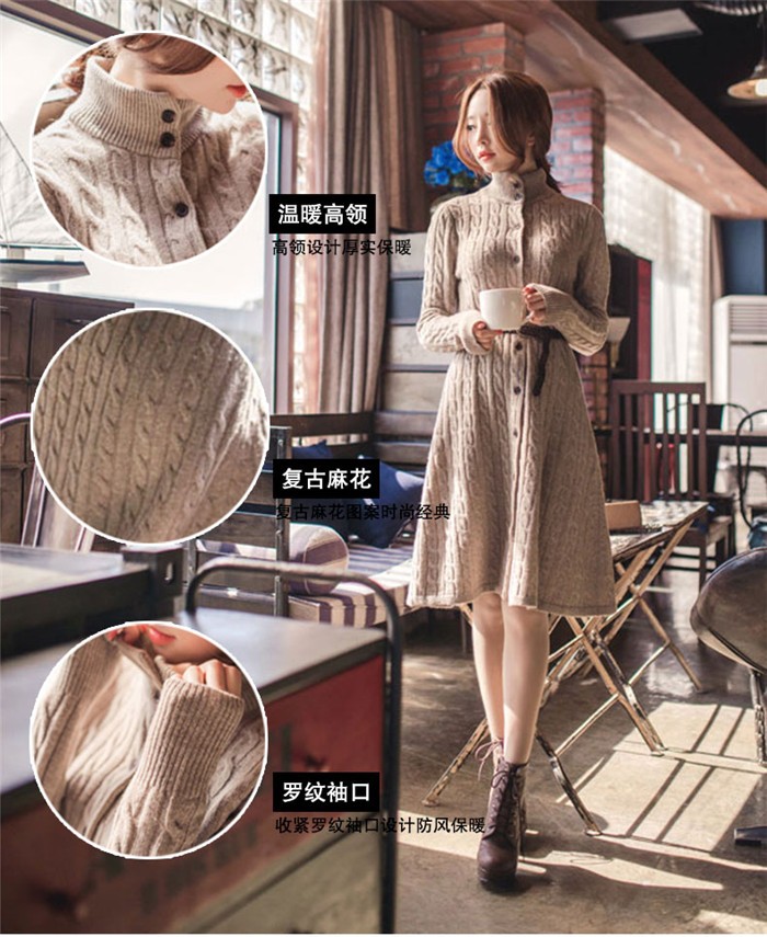 GOPLUS-Female-Sweater-Cardigan-2017-Winter-Korean-Vintage-Slim-Long-Sweater-Dress-Single-Breasted-Tu-32737168596