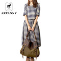 Girl-fashion-loose-College-Wind-cotton-long-sleeved-dress--new-female-Daisy-Print-Long-ladies-Spring-32721554358