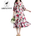 Girl-fashion-loose-College-Wind-cotton-long-sleeved-dress--new-female-Daisy-Print-Long-ladies-Spring-32721554358