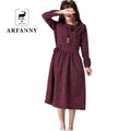 Girl-fashion-loose-College-Wind-cotton-long-sleeved-dress--new-female-Daisy-Print-Long-ladies-Spring-32721554358