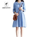 Girl-fashion-loose-College-Wind-cotton-long-sleeved-dress--new-female-Daisy-Print-Long-ladies-Spring-32721554358