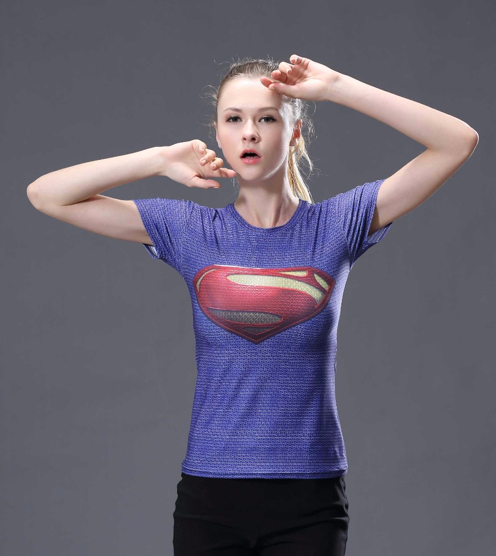 Girl39s-Super-Heroes-Women-T-Shirt-Superman-Batman-Spiderman-The-Hulk-Flash-Tshirt-Green-Lantern-Cap-32794991533
