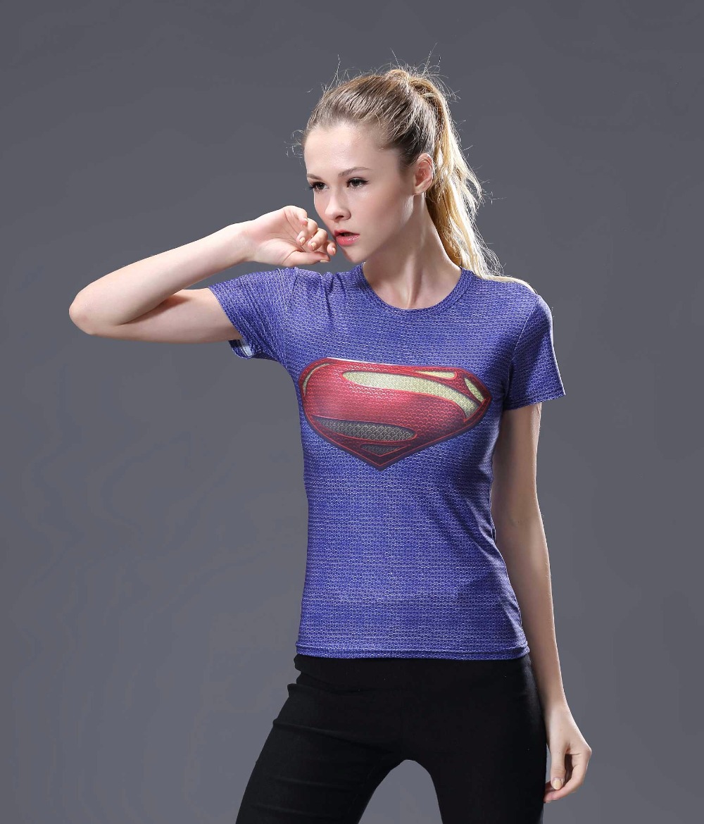 Girl39s-Super-Heroes-Women-T-Shirt-Superman-Batman-Spiderman-The-Hulk-Flash-Tshirt-Green-Lantern-Cap-32794991533