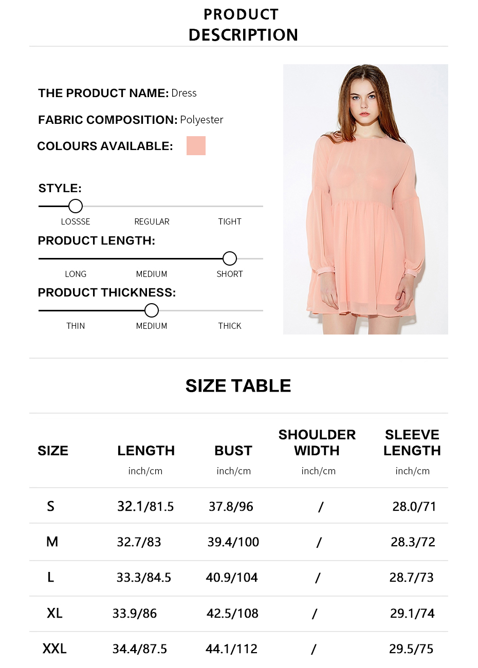 HDY-Haoduoyi-Autumn-Dress-Women-Clothing-Kawaii-Lantern-Sleeve-A-Line-Midi-Dress-Preppy-Coral-Red-Lo-32761062691