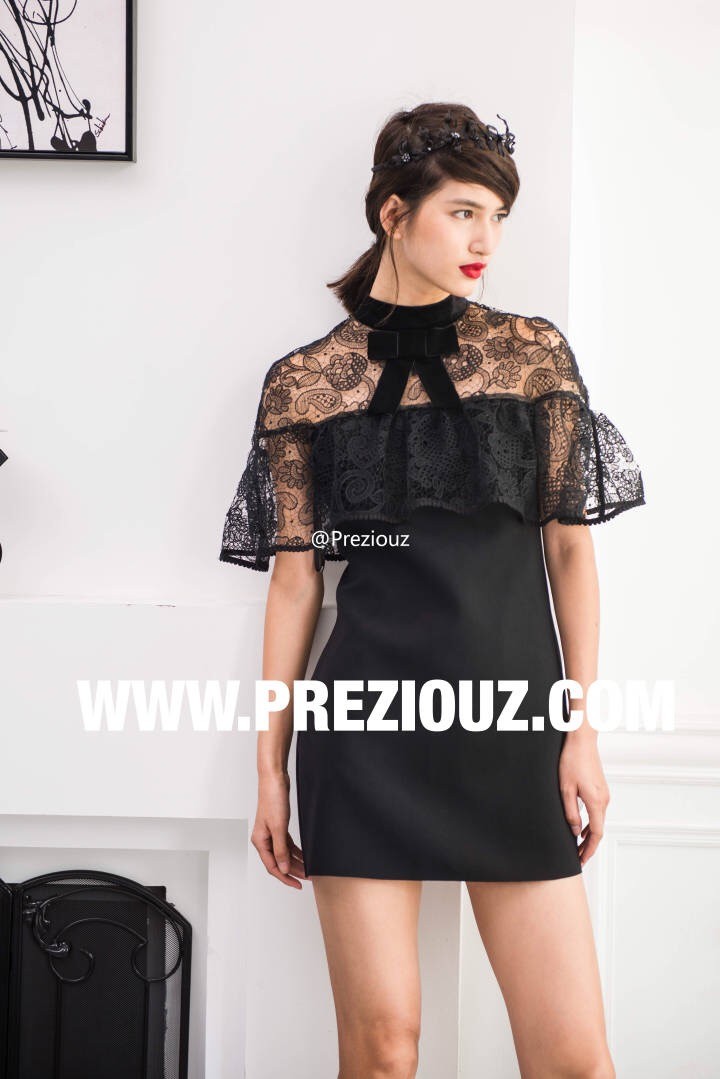 HIGH-QUALITY-New-Fashion-2017-Runway--Dress-Women39s--Black-Lace-Party--embroidery-Dress-32686681748