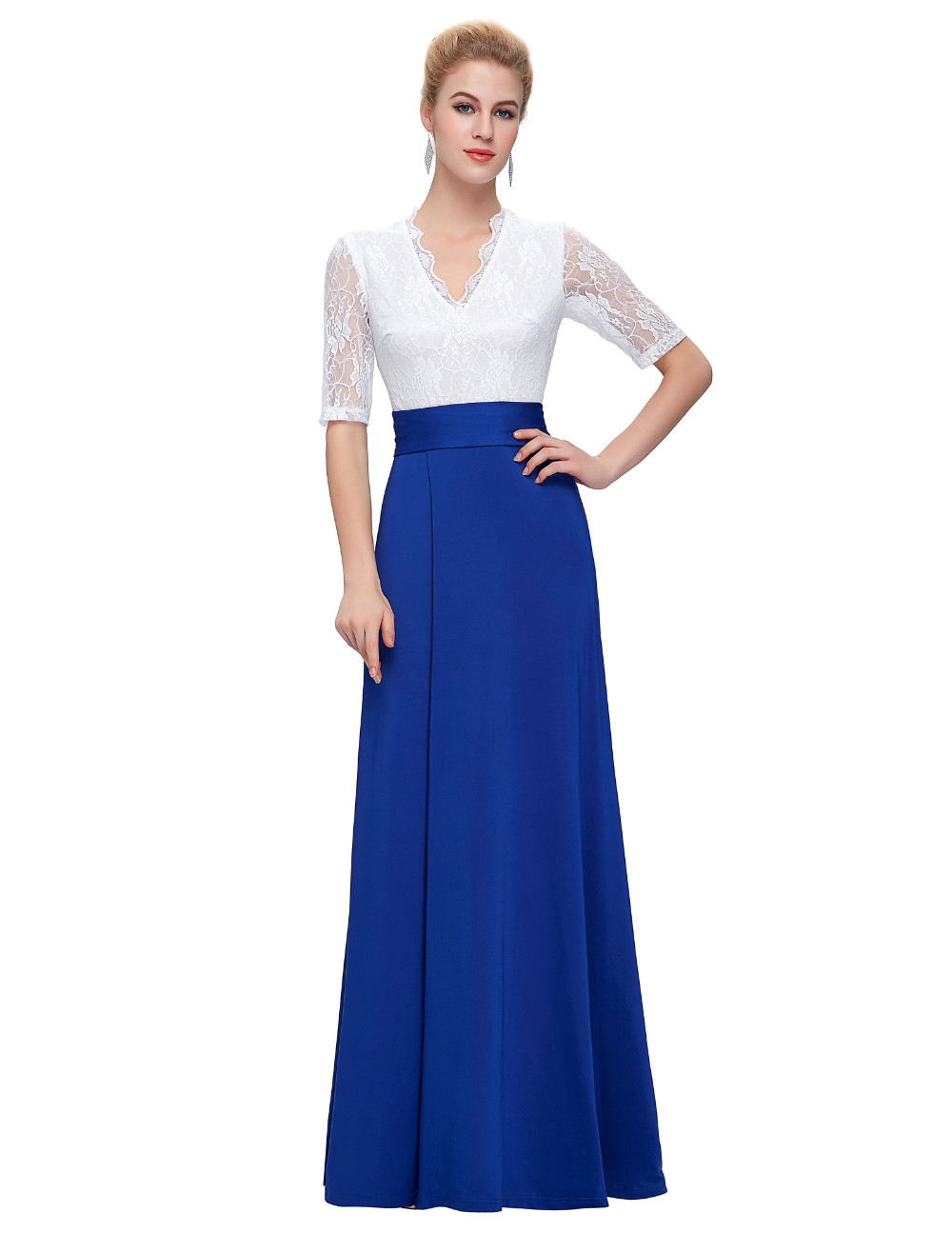 Half-Sleeve-Lace-party-dress-women-summer-style-robe-de-soiree-split-Floor-Length-Formal-Navy-Blue-s-32646277022