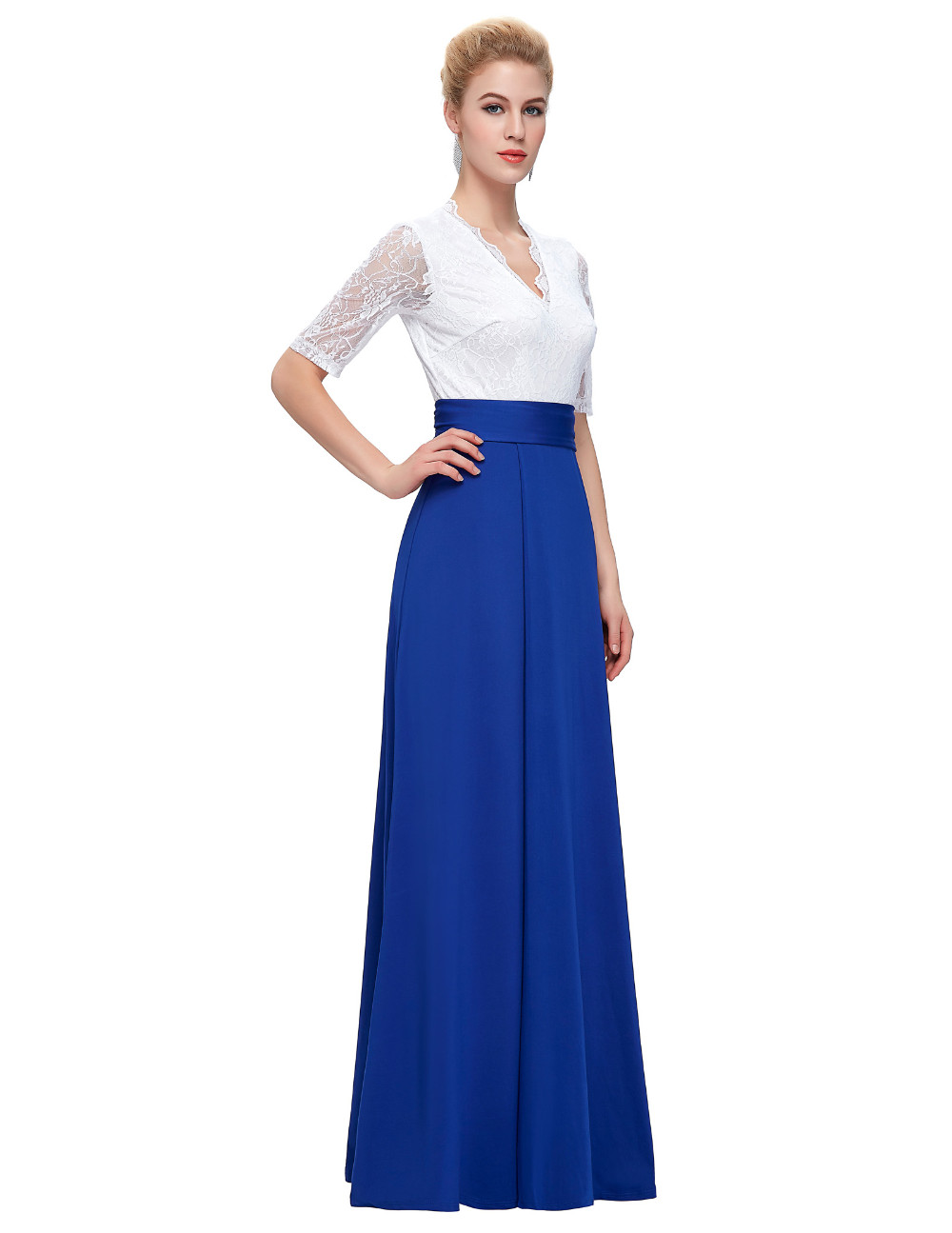 Half-Sleeve-Lace-party-dress-women-summer-style-robe-de-soiree-split-Floor-Length-Formal-Navy-Blue-s-32646277022