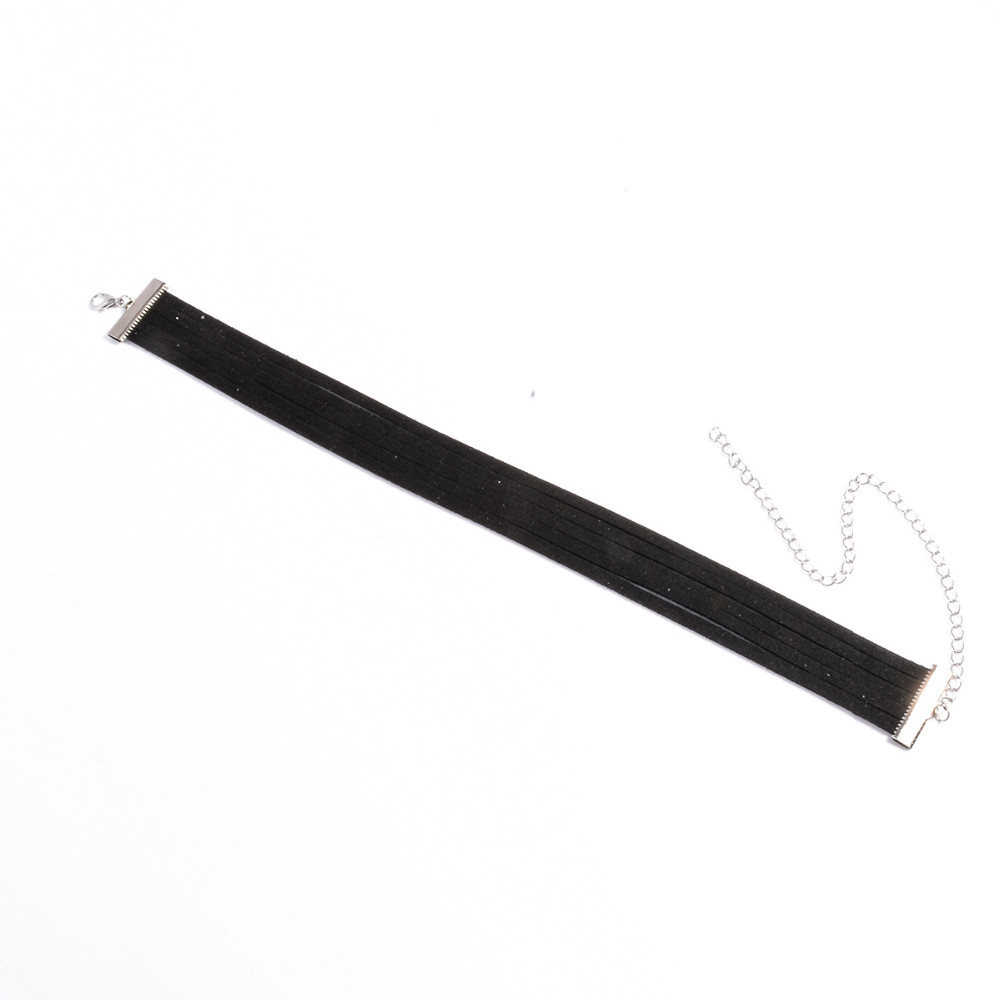 Harajuku-9039s-Black-Velvet-Choker-Necklace-5-layers-Goth-Gothic-Handmade-Ribbon-Collar-Necklaces-Re-32687601781