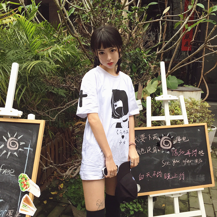 Harajuku-Japanese-Women-Cartoon-Tees-Tops-Unique-Graphic-Short-Sleeves-T-Shirt-White-Tees-Kawaii-Cut-32276373841