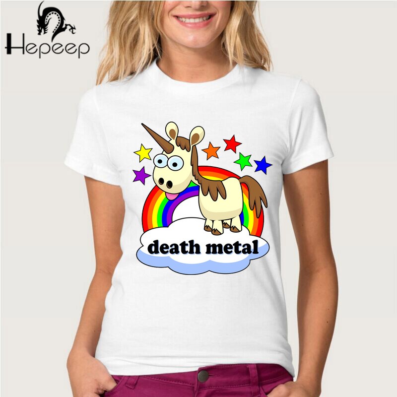 Hepeep-brandPersonalized-creative-Design-Vomiting-rainbow-unicorn-print-T-shirt-women39s-short-sleev-32752759867