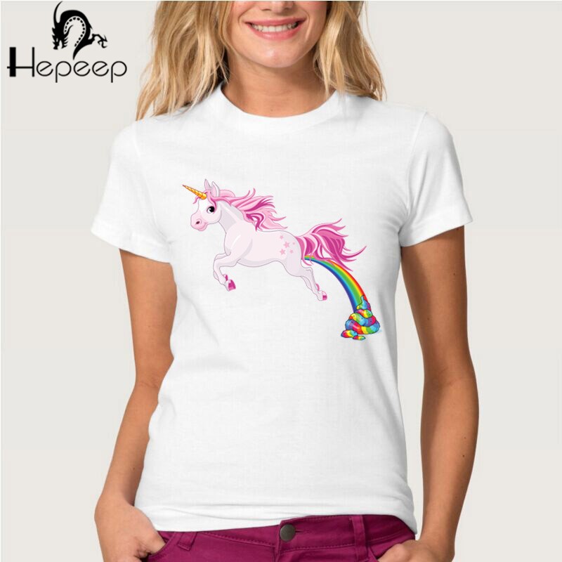 Hepeep-brandPersonalized-creative-Design-Vomiting-rainbow-unicorn-print-T-shirt-women39s-short-sleev-32752759867