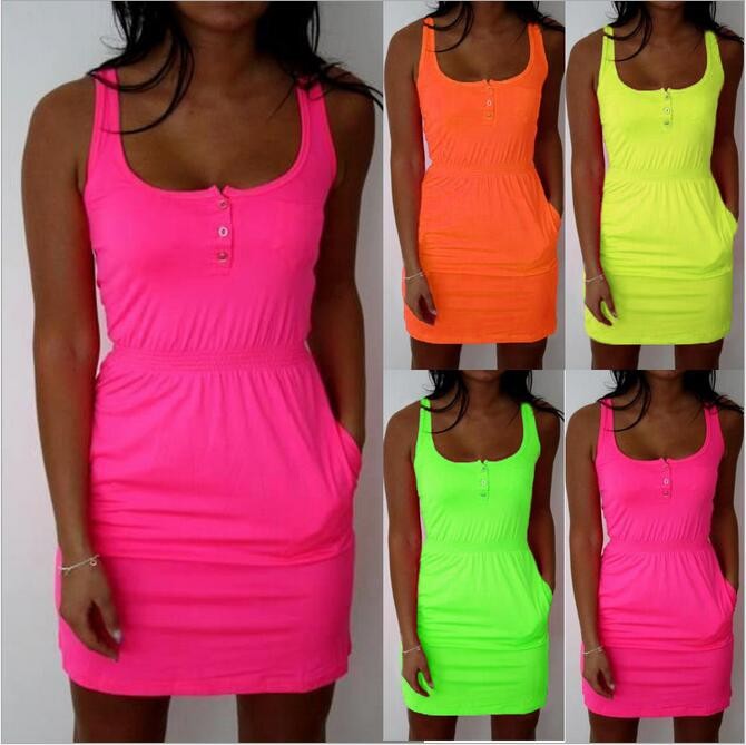Heyouthoney-Fashion-Hot-Sale-Women-Casual-Candy-Color-Summer-Beach-Tunic-Tank-Sleeveless-Dress-Vesti-32660801255