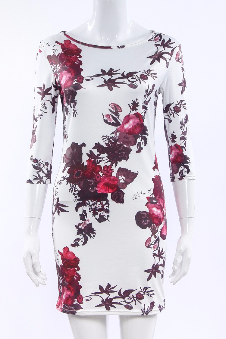 Heyouthoney-high-quality-women-lady-summer-elegant-slim-bodycon-vintage-floral-print-sexy-mini-Dress-32665788396