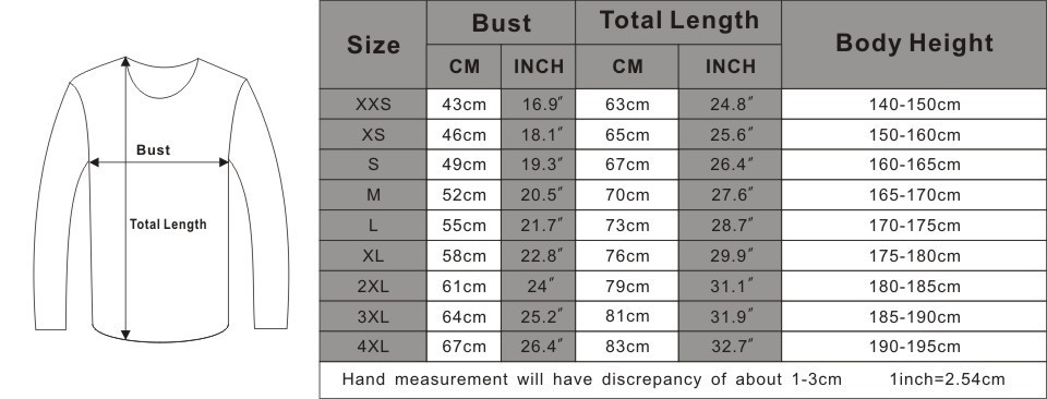 Dreamville Size Chart