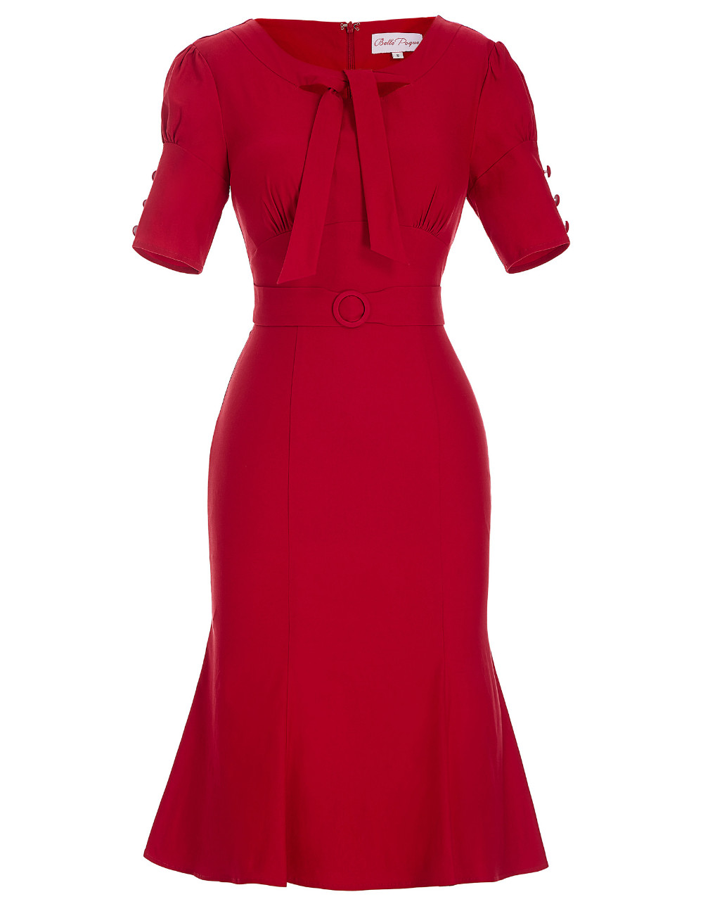Hips-Wrapped-Mermaid-Pencil-Dress-Short-Sleeve-Red-Summer-Women-Vestidos-Retro-Vintage-Elegant-Penci-32706451786