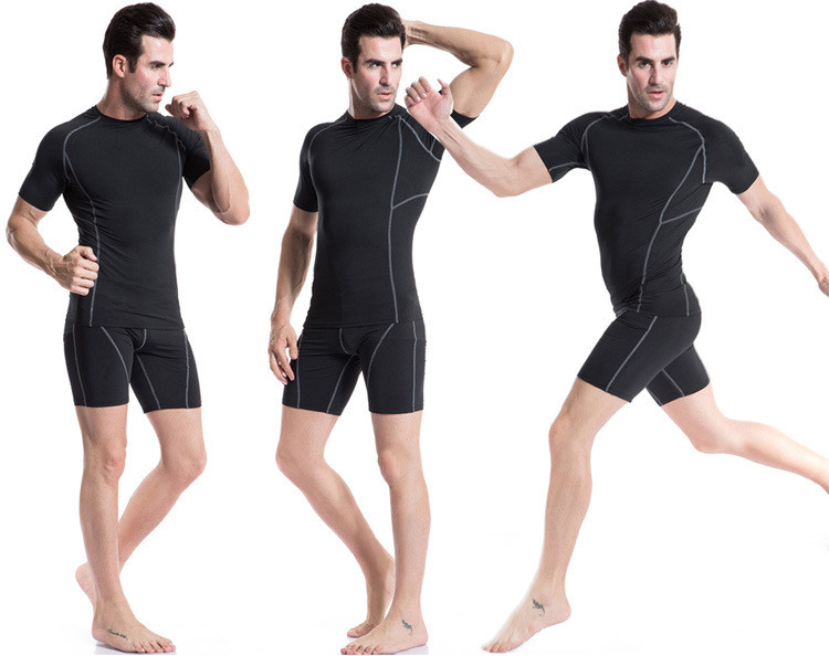 J1008-S-XXL-Mens-Short-Sleeve-Compression-Shirt-Base-Layers-Under-Tops-Skins-Gear-Wear-Casual-T-Shir-32336282652