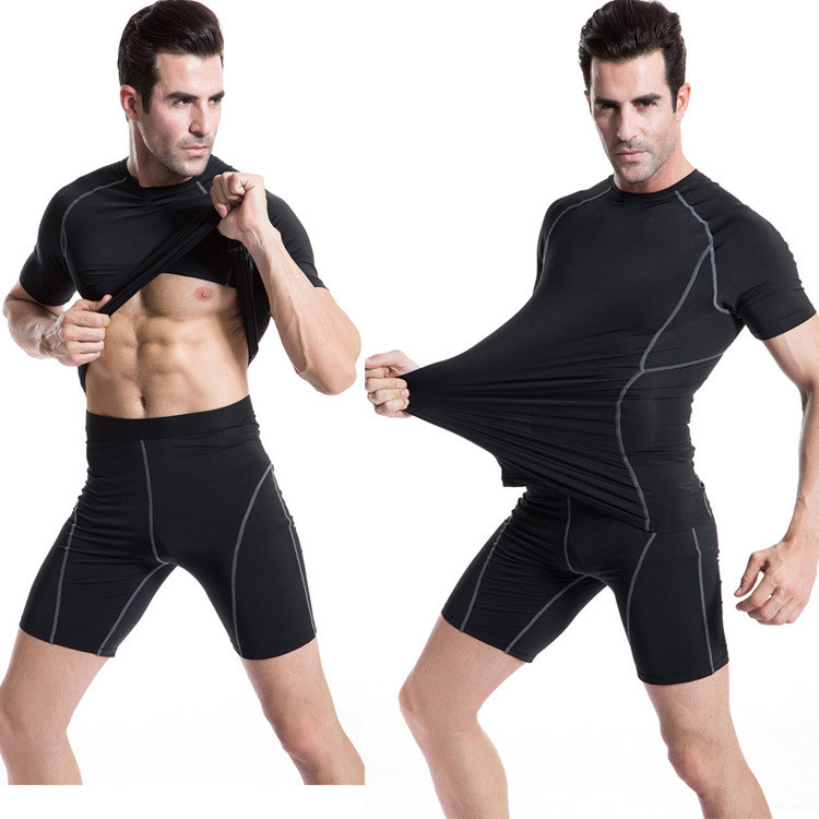 J1008-S-XXL-Mens-Short-Sleeve-Compression-Shirt-Base-Layers-Under-Tops-Skins-Gear-Wear-Casual-T-Shir-32336282652